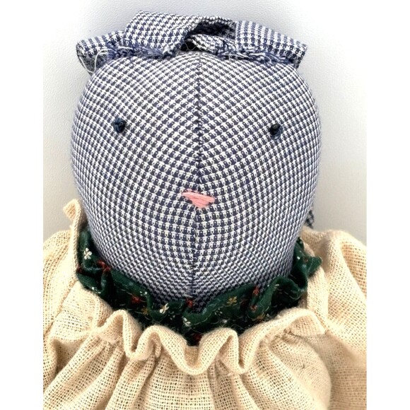 Folk Art Primitive Stuffed Bunny Rabbit Lynne's Country Beginning Handmade EUC - Picture 11 of 16